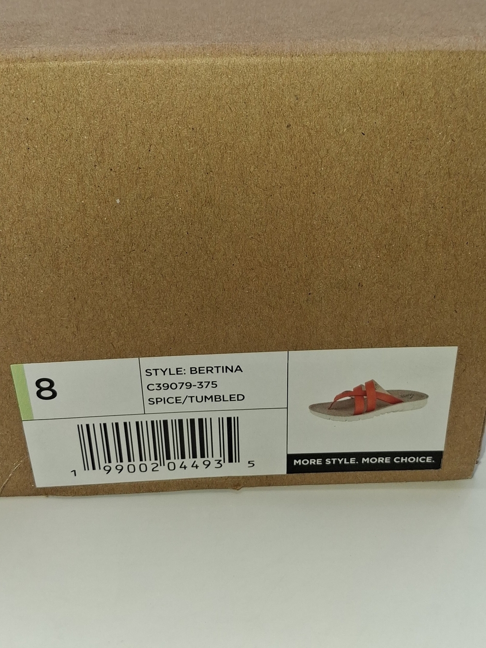 The White Mountain Bertina sandals in spice color, size 8, are a stylish slip-on - Picture 10 of 10